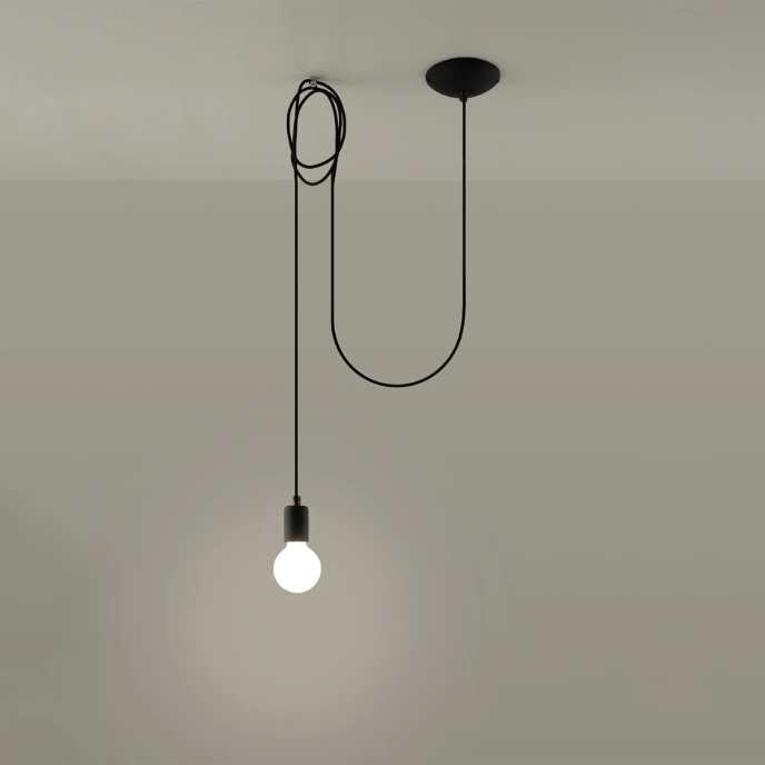 Hanglamp EDISON 1 zwart