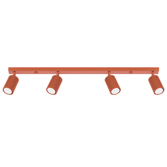 Plafondlamp KARBON 4L rood oker