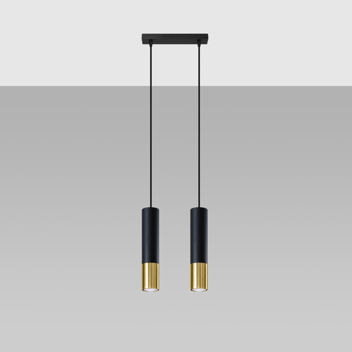 Hanglamp LOOPEZ 2 zwart/goud