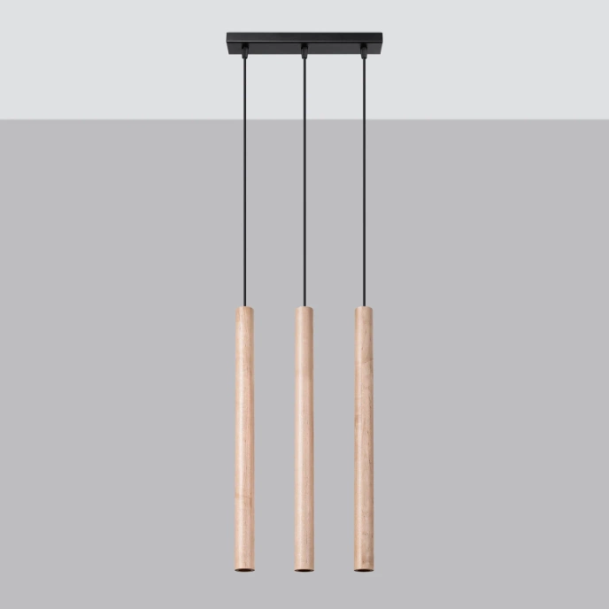 Hanglamp PASTELO 3L hout