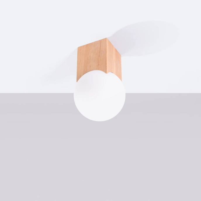 Plafondlamp SOLIS natuurlijk hout