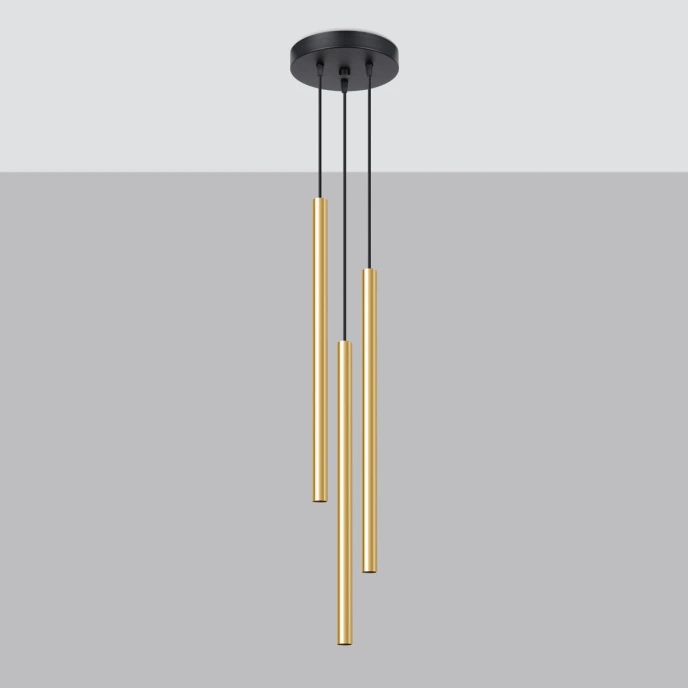 Hanglamp PASTELO 3P gepolijst goud