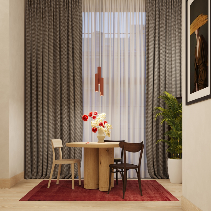 Hanglamp LAGOS 3P rood oker