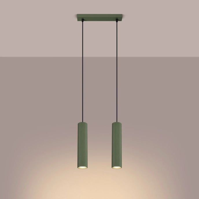 Hanglamp KARBON 2 olijfgroen