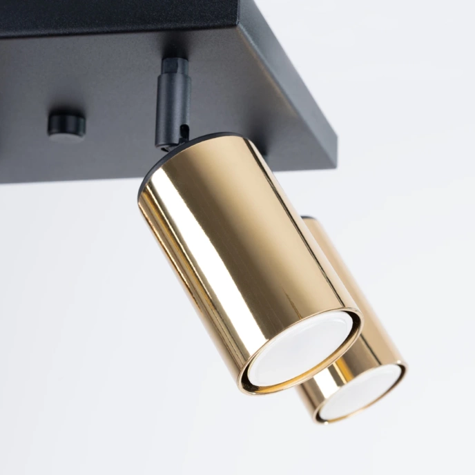 Plafondlamp WINX 4 zwart/goud