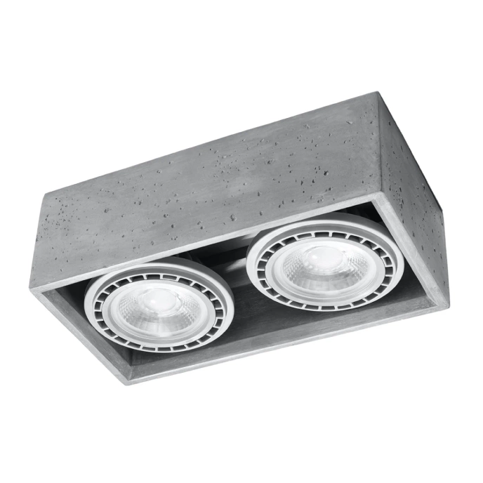 Plafondlamp QUATRO 2 beton