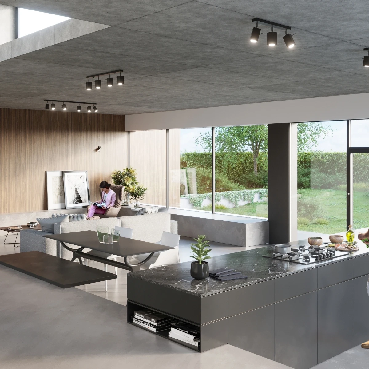 Plafondlamp MERIDA 2 zwart