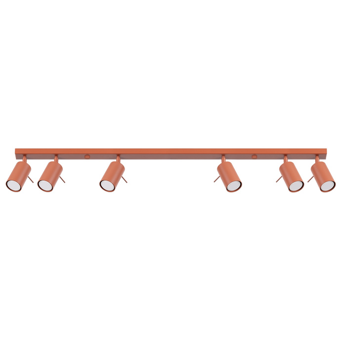 Plafondlamp RING 6L rood ochra