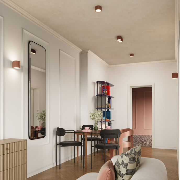 Plafondlamp AURA 1 mokka Gx53