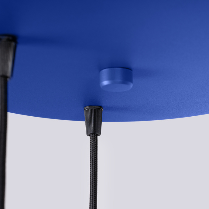 Hanglamp ESTRIA 3P wit/ultramarijn