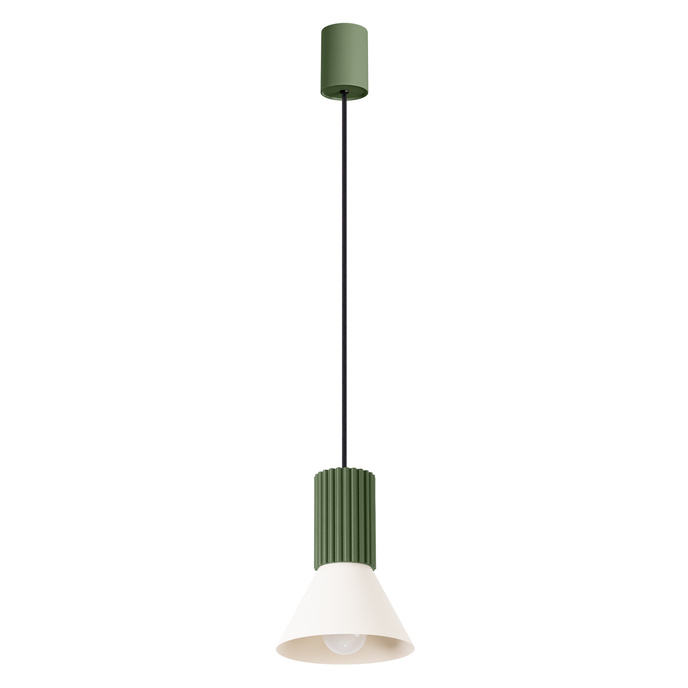 Hanglamp ESTRIA 1 beige/olijfgroen