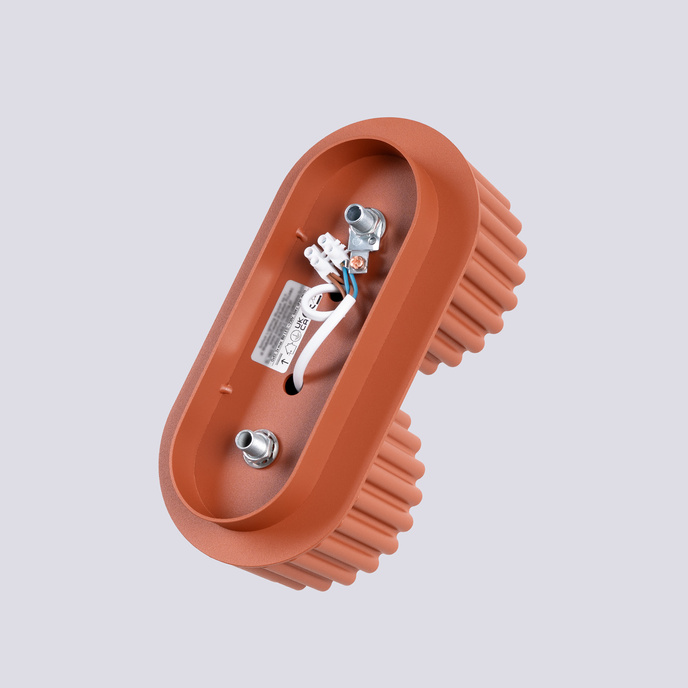 Plafondlamp AURA 2 rood ochra Gx53