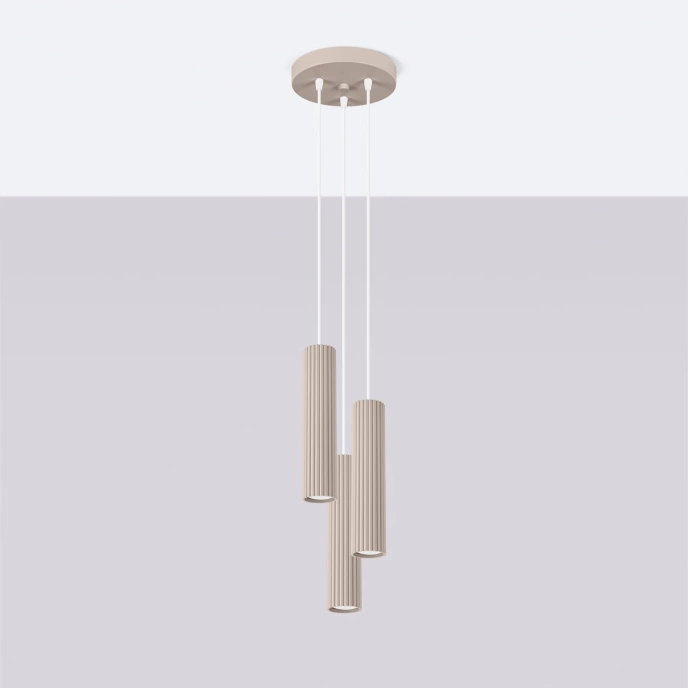 Hanglamp KARBON 3P taupe