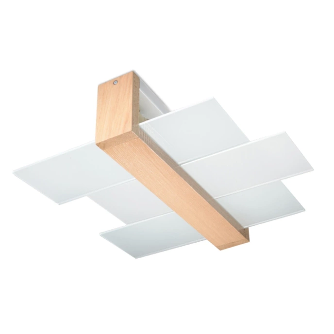 Plafondlamp FENIKS 2 naturel hout