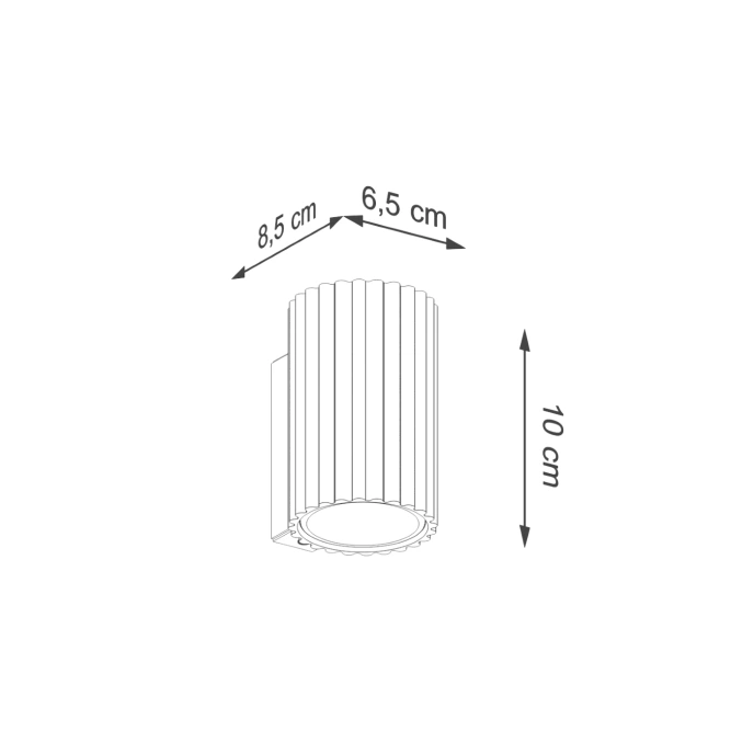 Wandlamp KARBON 10 olijfgroen