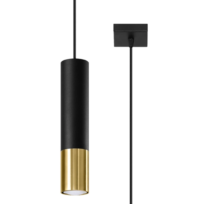 Hanglamp LOOPEZ 1 zwart/goud