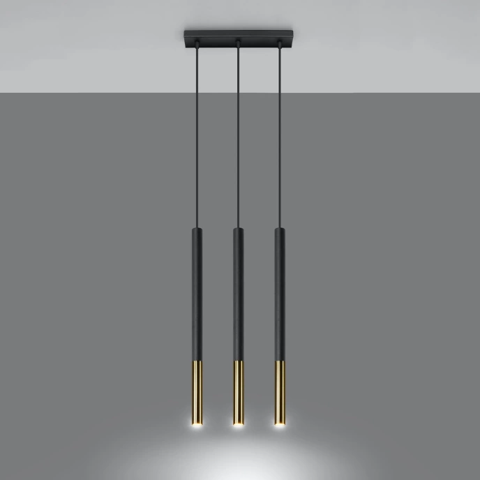 Hanglamp MOZAICA 3L zwart/goud