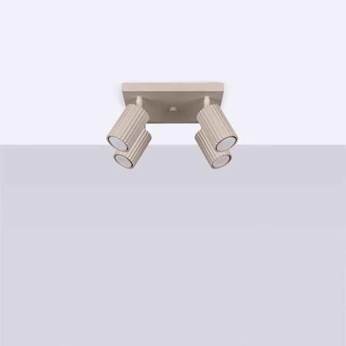 Plafondlamp KARBON 3L taupe