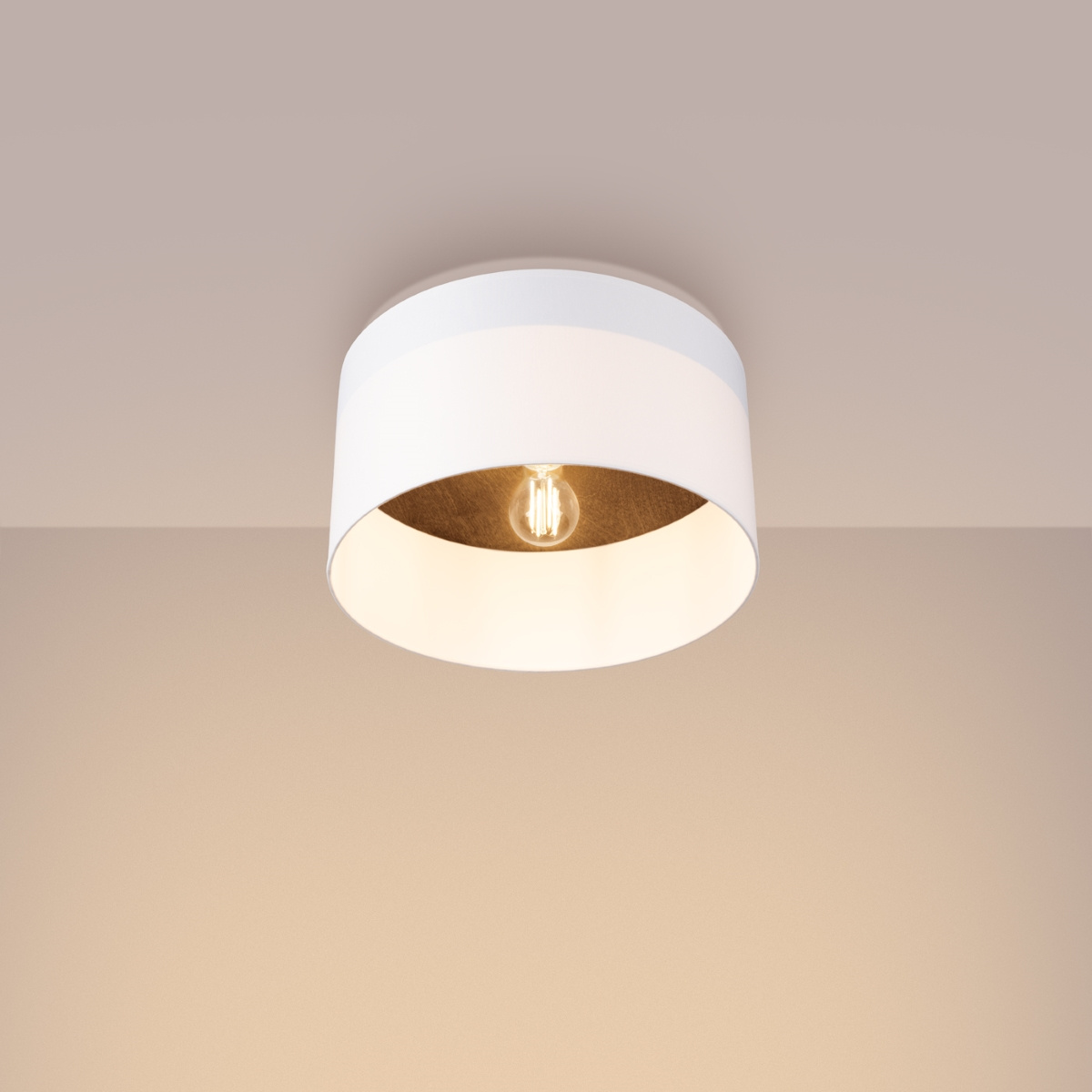 Plafondlamp TELESTO wit/donkerbruin