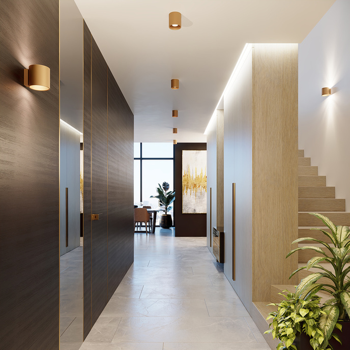 Wandlamp ORBIS 1 goud