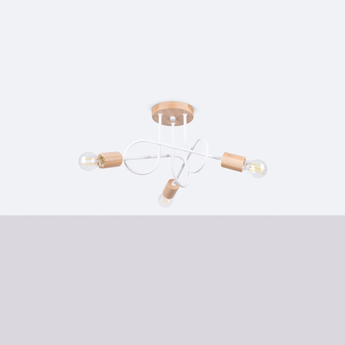 Kroonluchter EMBER 3 wit