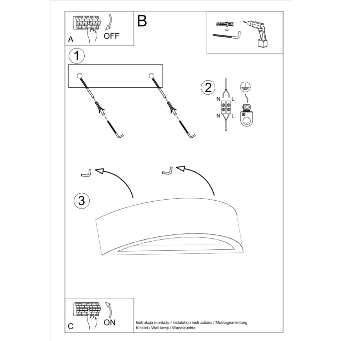 Wandlamp ATENA beton
