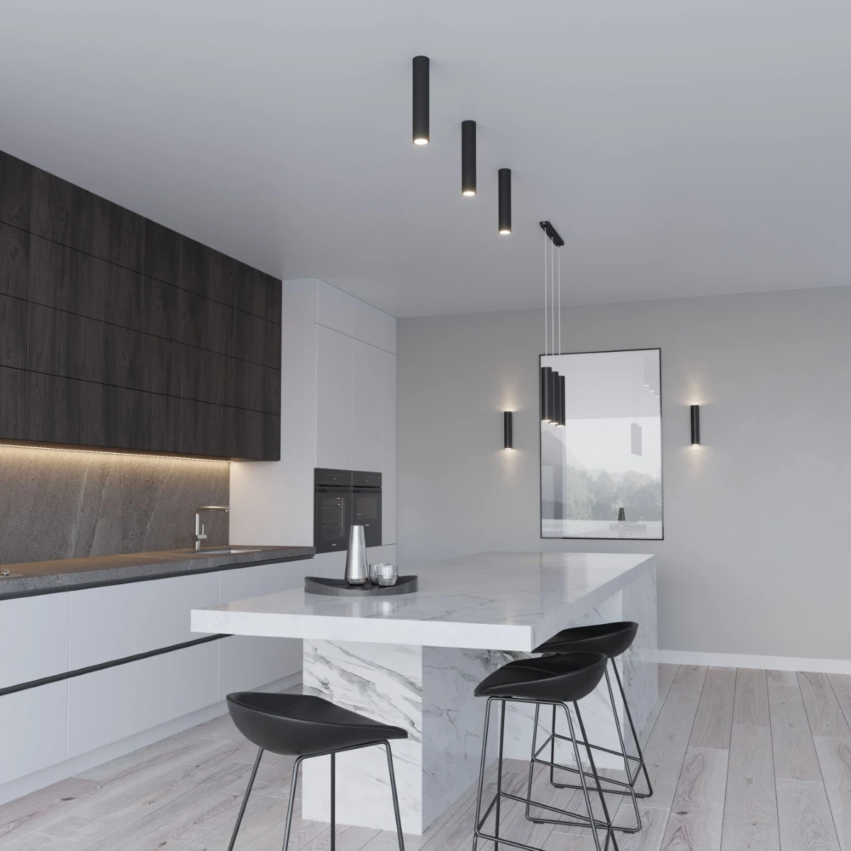 Plafondlamp LAGOS 30 zwart