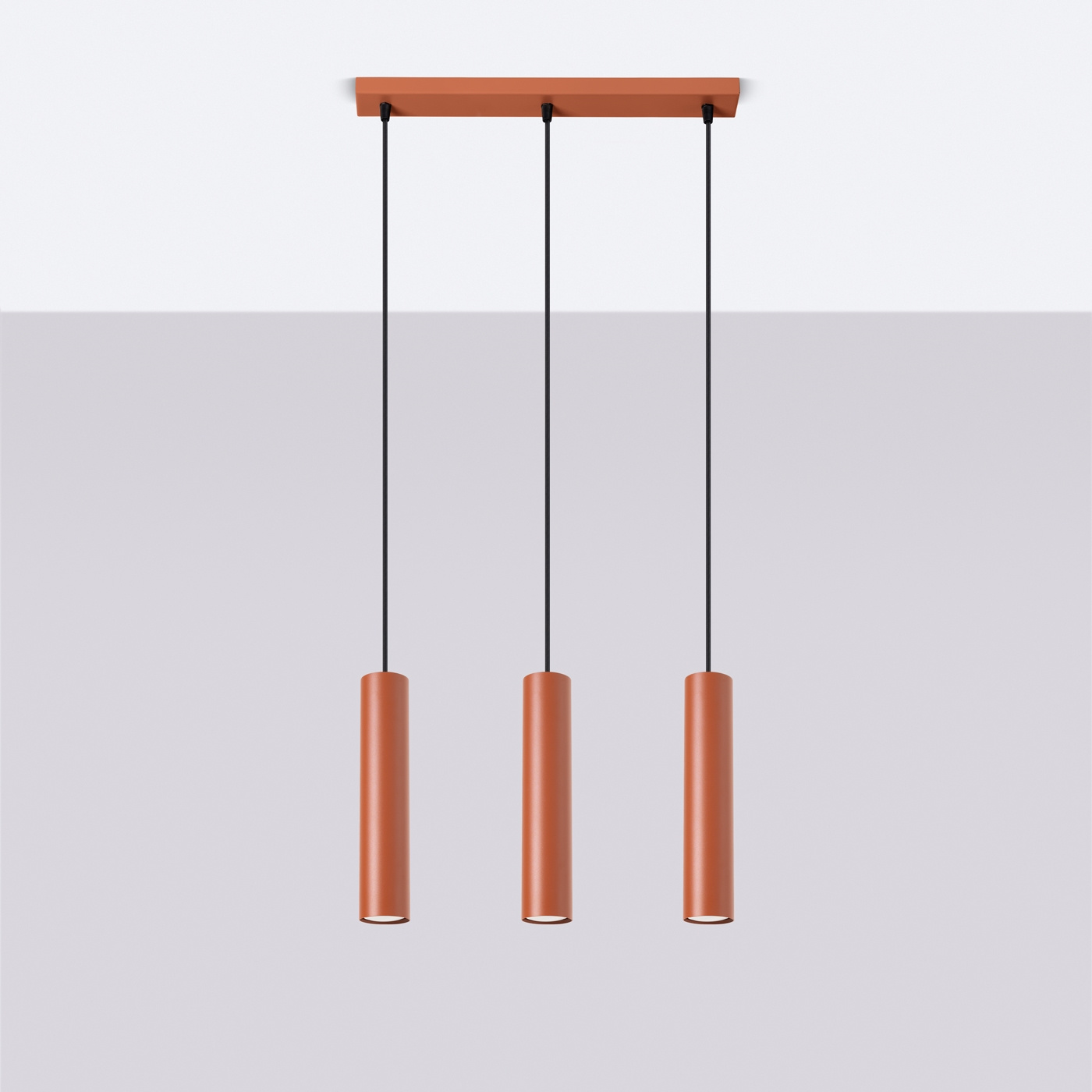 Hanglamp LAGOS 3L rood oker
