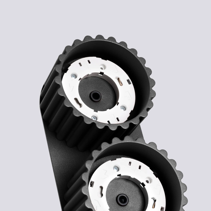 Plafondlamp AURA 2 zwart Gx53