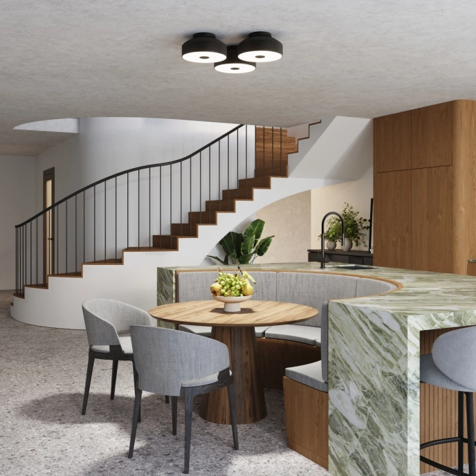 Plafondlamp OMIQ zwart