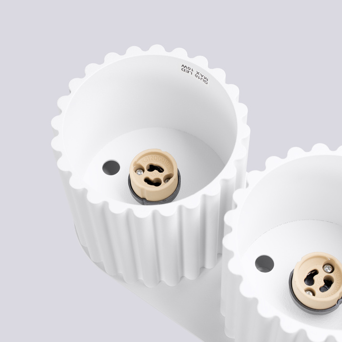 Plafondlamp AURA 2 wit GU10