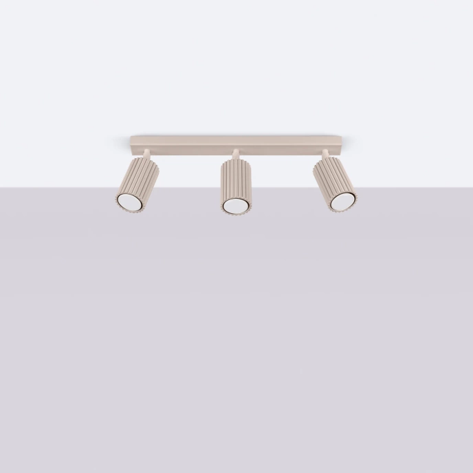 Plafondlamp KARBON 3L taupe