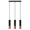 Hanglamp LOOPEZ 3L zwart/koper