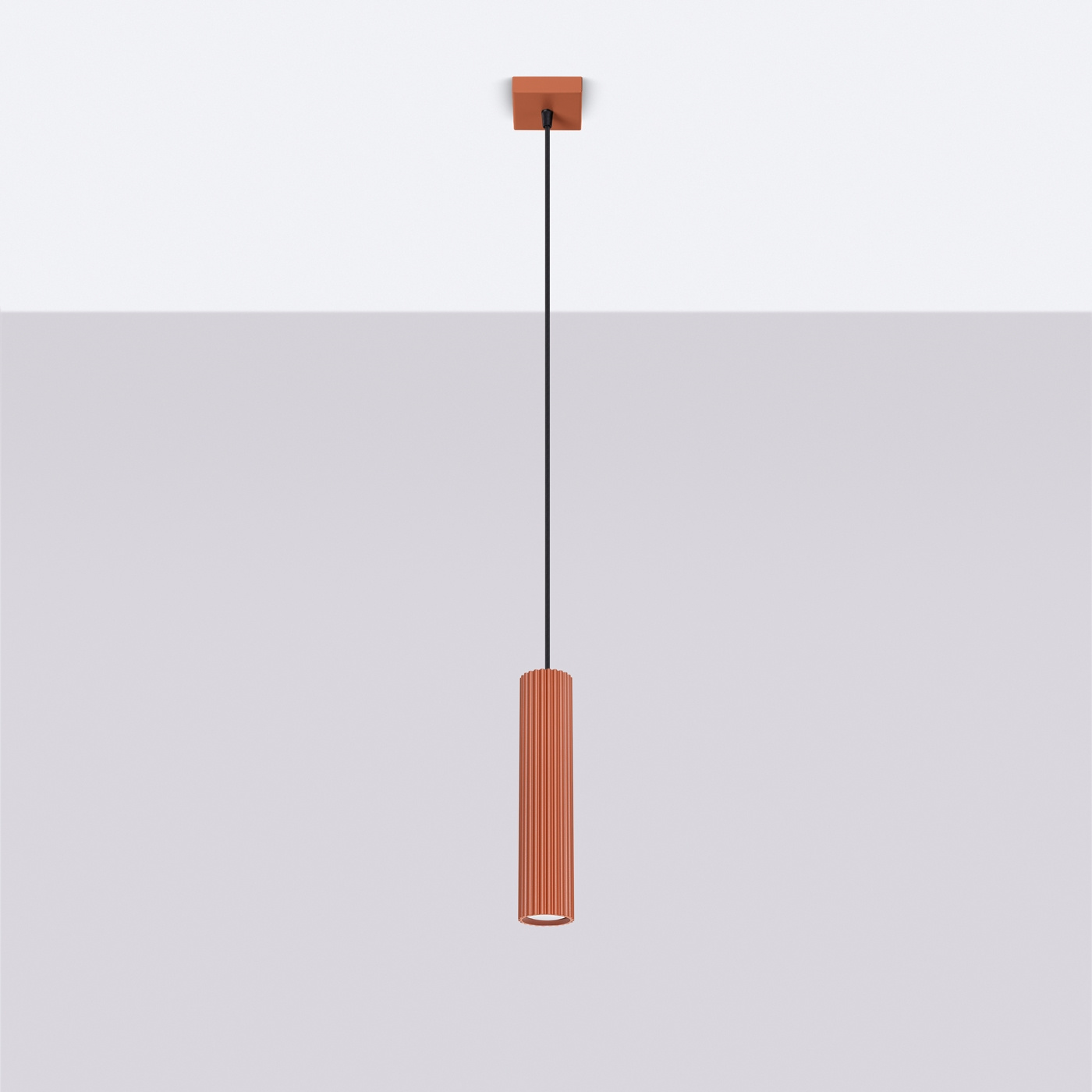 Hanglamp KARBON 1 rood oker