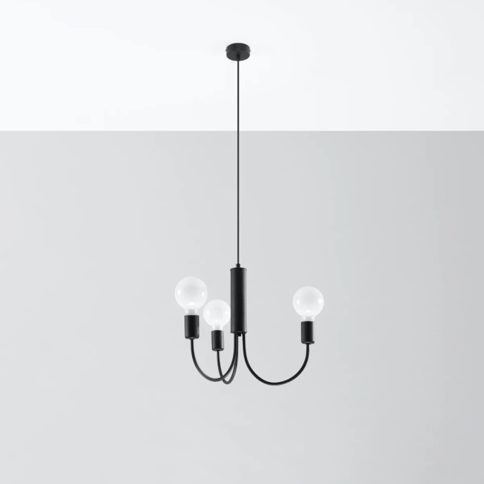 Kroonluchter PICCOLO 3 zwart