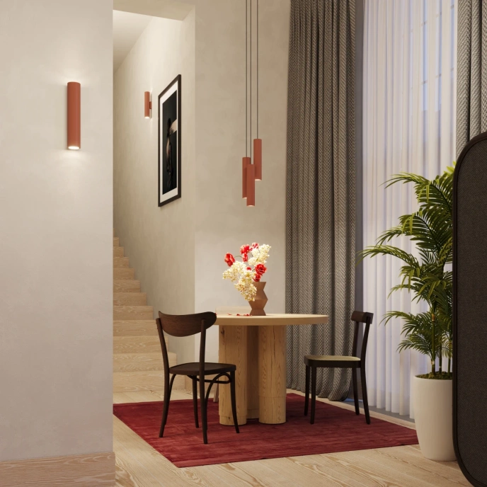 Wandlamp LAGOS 2 rood oker