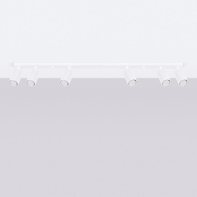 Plafondlamp KARBON 6L wit