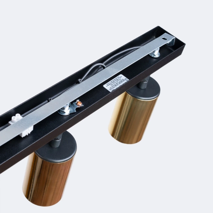 Plafondlamp WINX 3 zwart/cooper