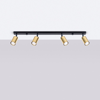 Plafondlamp WINX 4L zwart/goud