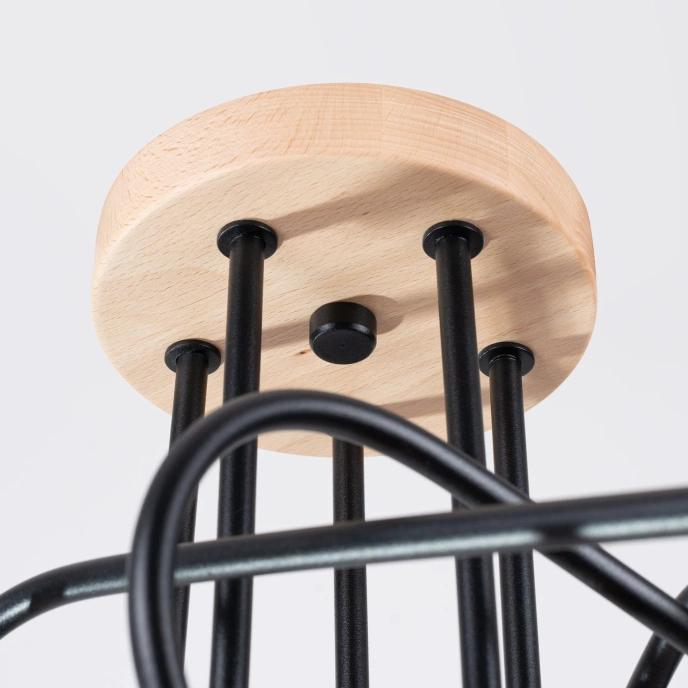 Kroonluchter EMBER 5 zwart