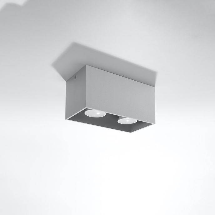Plafondlamp QUAD grijs