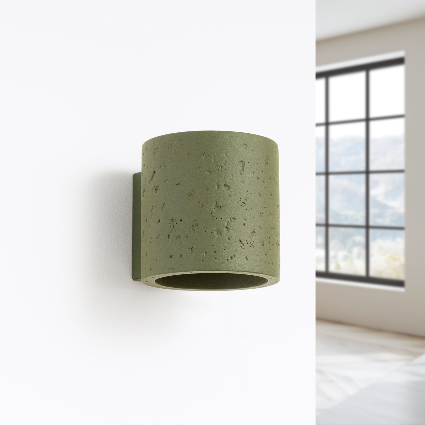 Wandlamp ORBIS beton olijfgroen