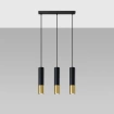 Hanglamp LOOPEZ 3L zwart/goud