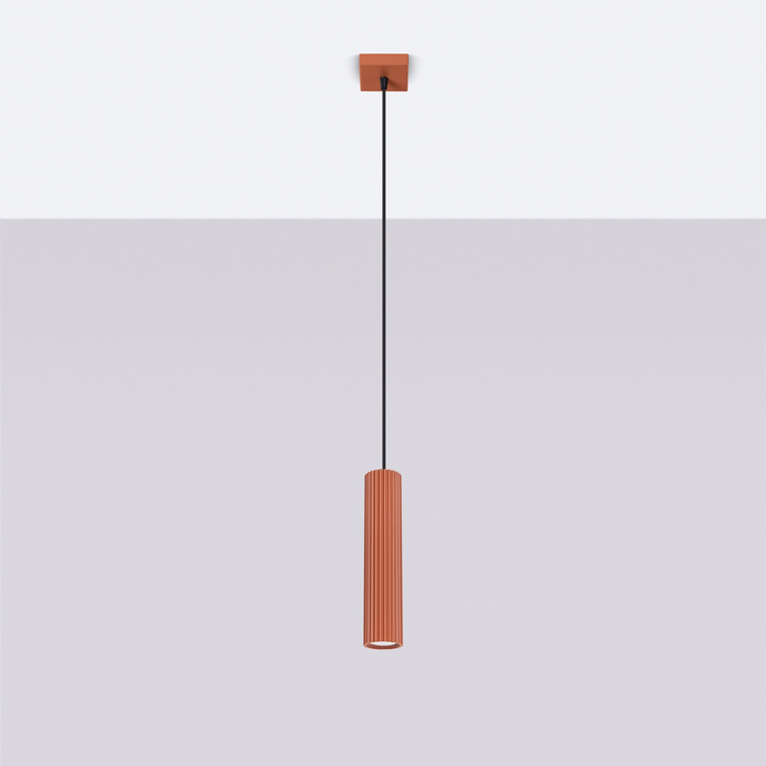 Hanglamp KARBON 1 rood oker