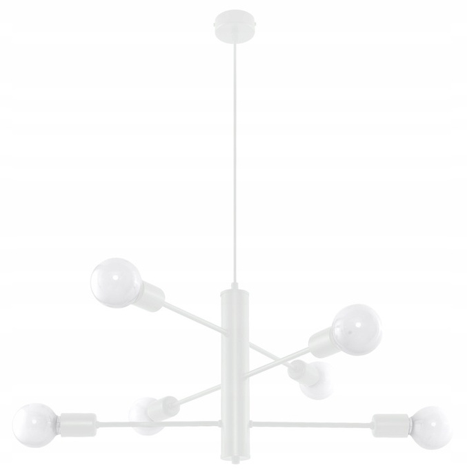 DUOMO 6 kroonluchter wit