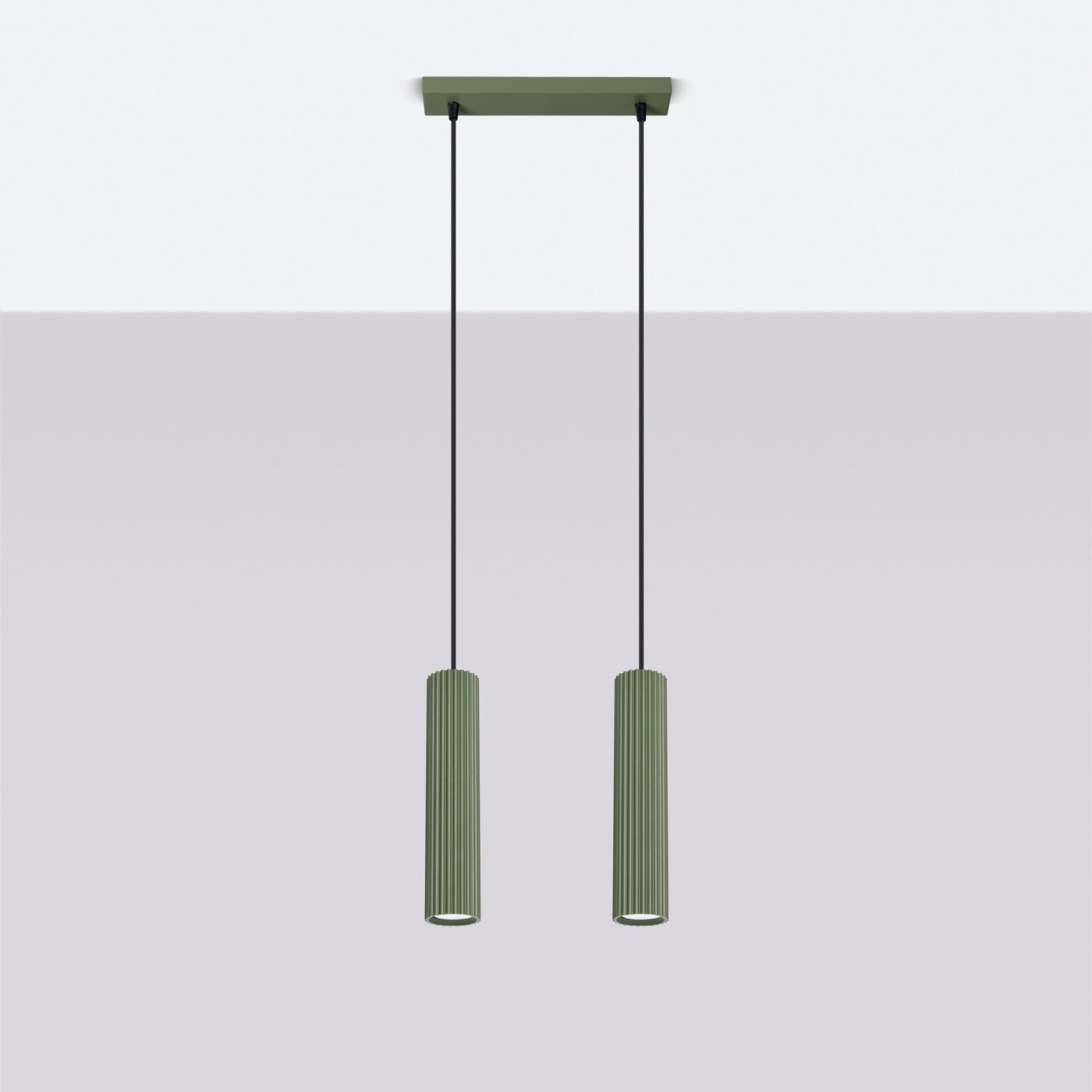 Hanglamp KARBON 2 olijfgroen