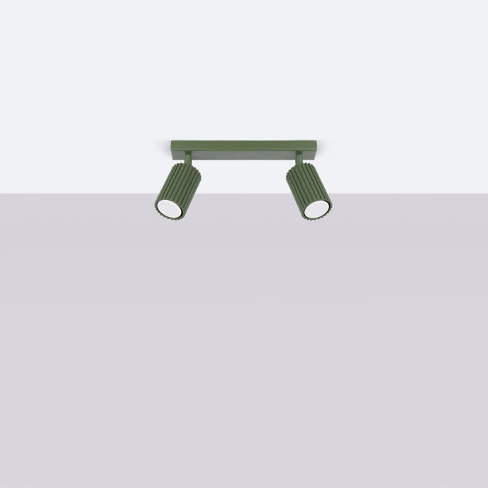 Plafondlamp KARBON 2 olijfgroen