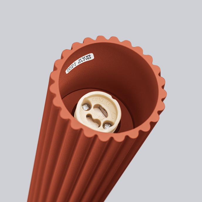 Plafondlamp KARBON 40 rood oker