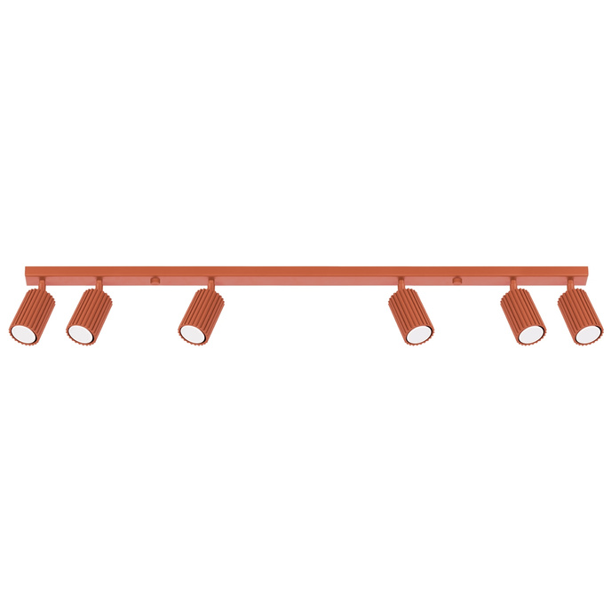 Plafondlamp KARBON 6L rood oker