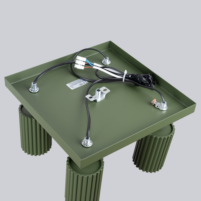 Plafondlamp KARBON 4 olijfgroen